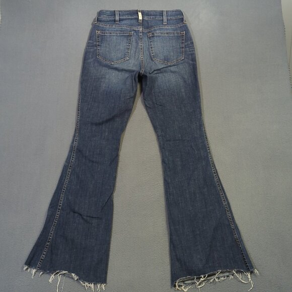 Ariat Jeans Women's 28R Blue R.E.A.L. High Rise Brynlee Flare Western Denim - Picture 2 of 12